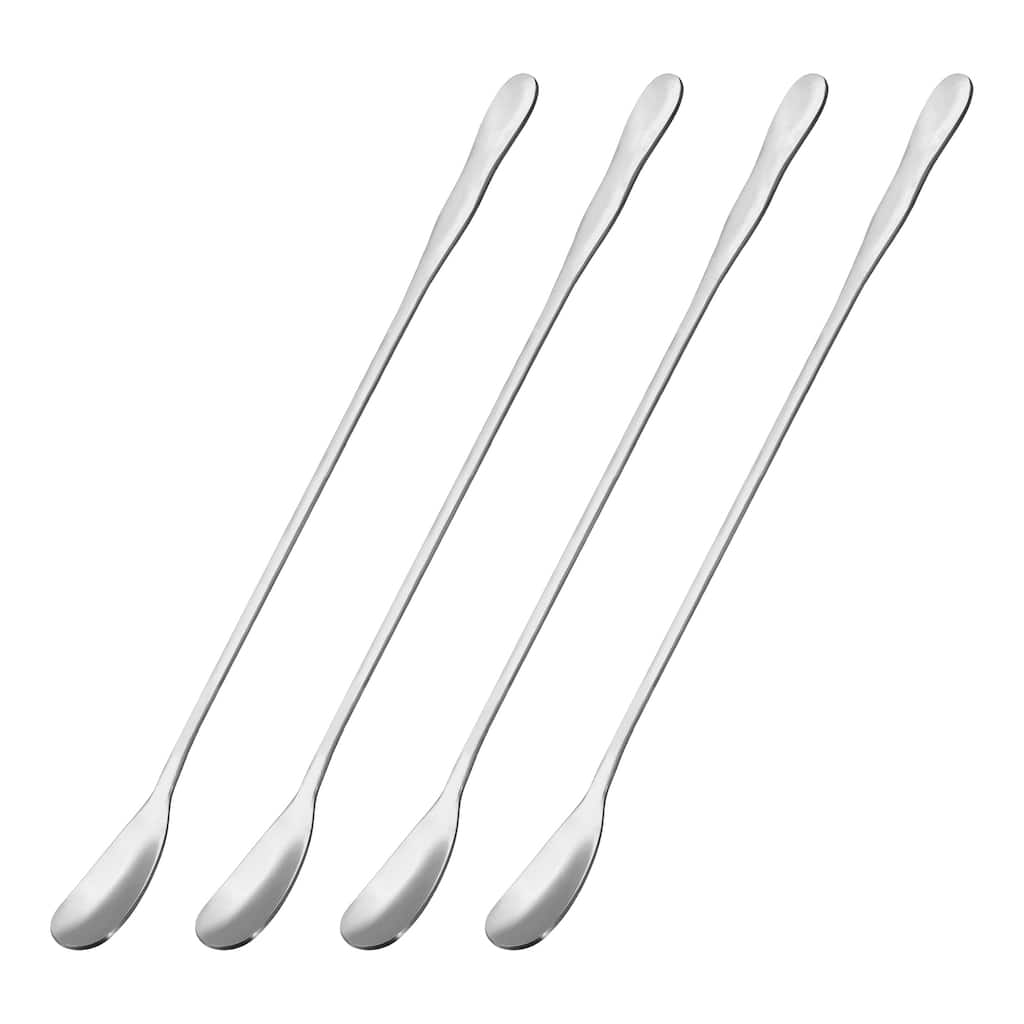 Stainless Steel Stirring Spoon, 4Pcs 7.87-Inch Long Handle Spoon