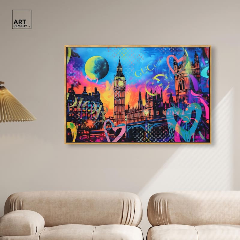 London Graffiti Canvas by Art Remedy