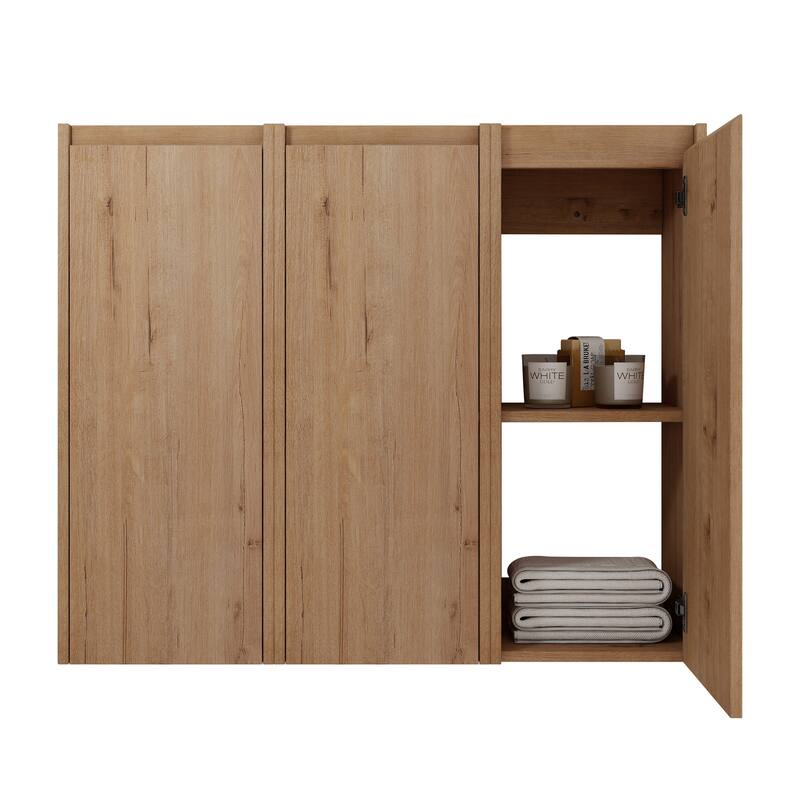 Beingnext 12"/36" Wall Mounted Bathroom Side Cabinet With Soft Close Door And Shelf