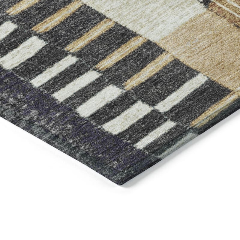 HomeRoots Geometric Transitional Rectangle Outdoor Rug