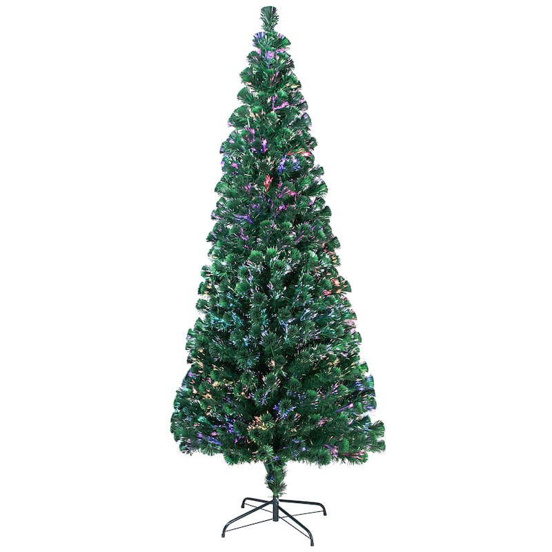 Pre-Lit Medium Color Changing Fiber Optic Artificial Christmas Tree - 7' - 7 Foot