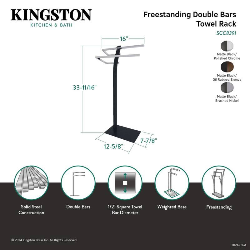 Edenscape Pedestal Dual Towel Rack in Oil Rubbed Bronze