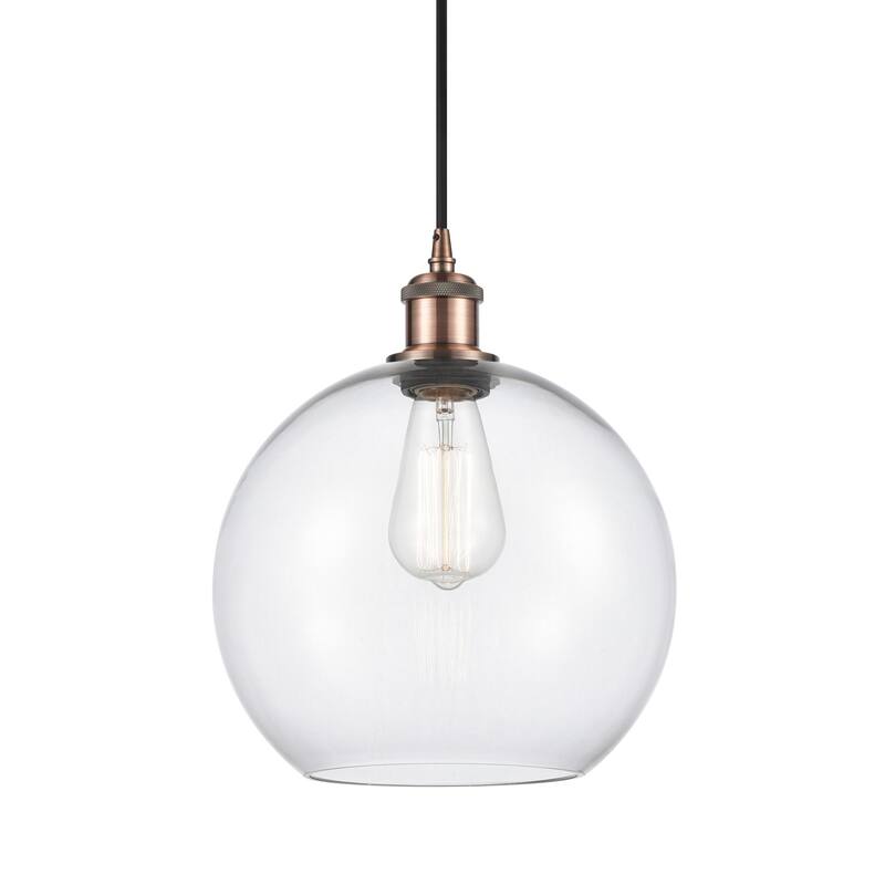 Innovations Lighting 516-1P-13-10 Athens Pendant Athens 10" Wide - Clear / Antique Copper