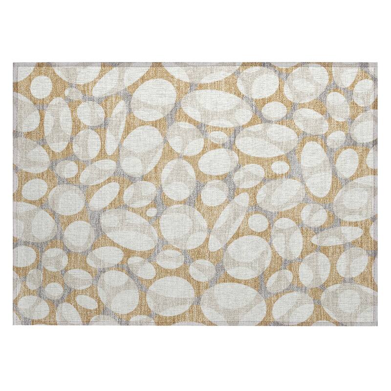 Machine Washable Indoor/ Outdoor Contemporary Saline Chantille Rug