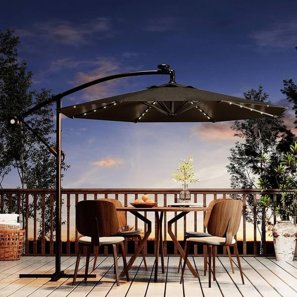 10ft sqare titlt patio umbrella domi outdoor living 10 ft. Square Aluminum Cantilever Tilt Patio Umbrella  in Gray LPBD0165-G-D