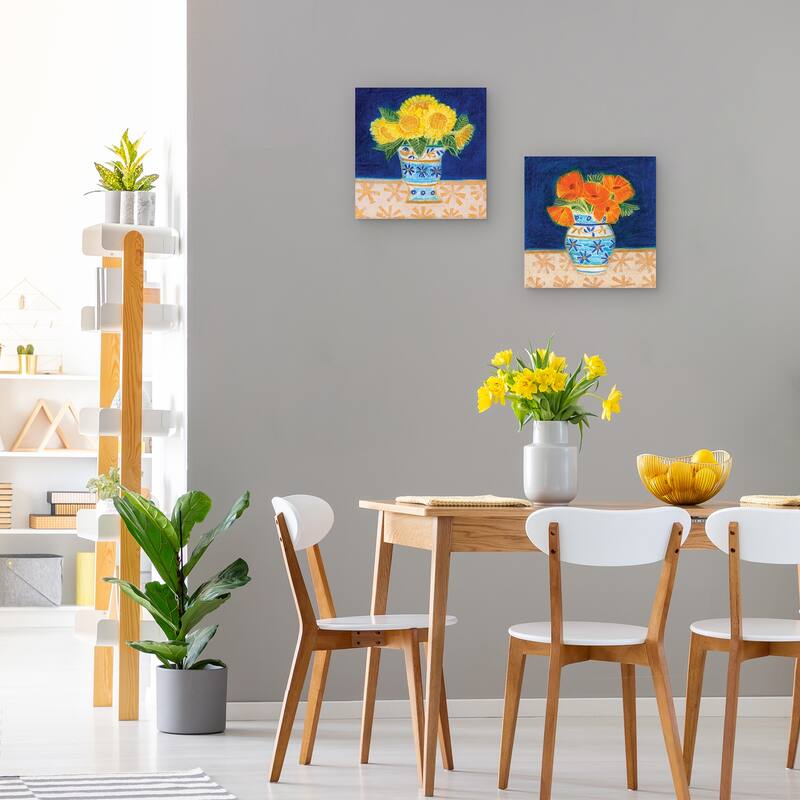 Mexican Poppies & Mexican Sunflowers by Maret Hensick Canvas Art Prints