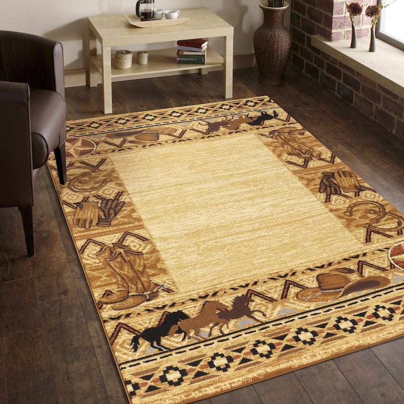 Tribes GC_YLS4011 Beige Southwest Area Rug