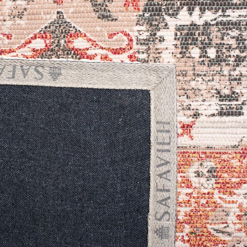 SAFAVIEH Handmade Saffron Ivonne Traditional Tribal Beige/Red Cotton Rug