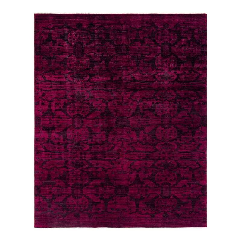 Vibrance, One-of-a-Kind Hand-Knotted Area Rug - Red, 8' 1" x 9' 10" - 8' 1" x 9' 10"