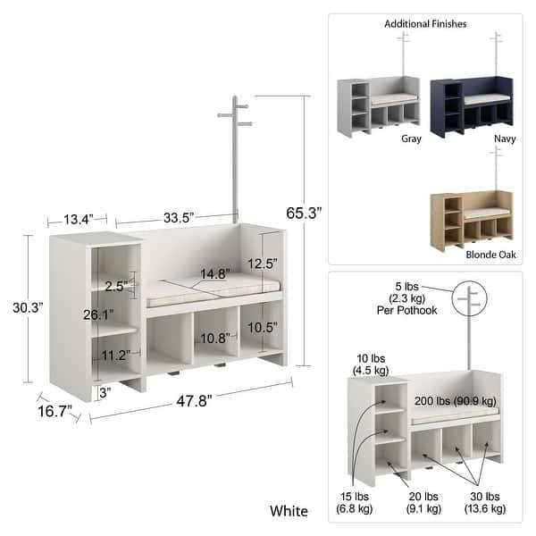 Avenue Greene Samuel Storage Bench and Coat Rack