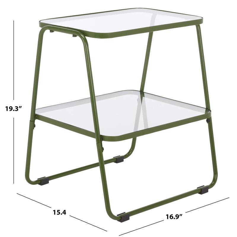 SAFAVIEH Home Zunia 2-Tier Accent Table - 17"W x 15"D x 19"H