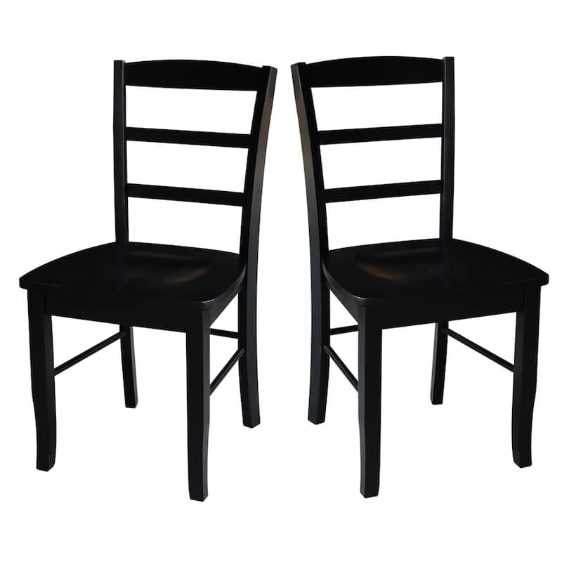 The Gray Barn Moonshine Wood Ladder Dining Chair (Set of 2) - Black