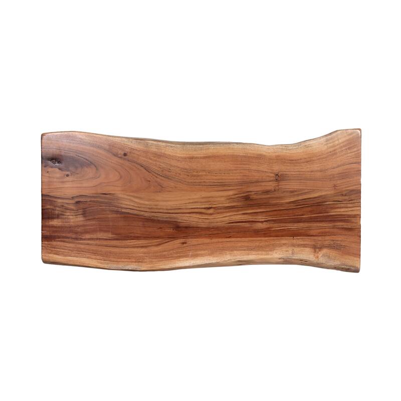 Carbon Loft Czuchry Hairpin Natural Live Edge Wood with Metal Bench