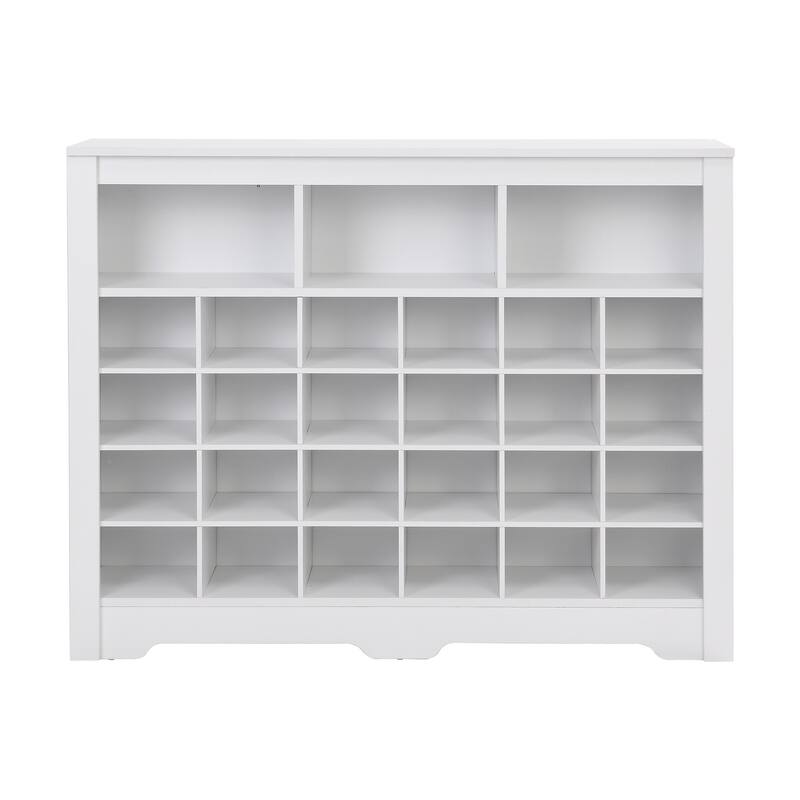 Modern Shoe Cabinet with Curved Base, Versatile Sideboard