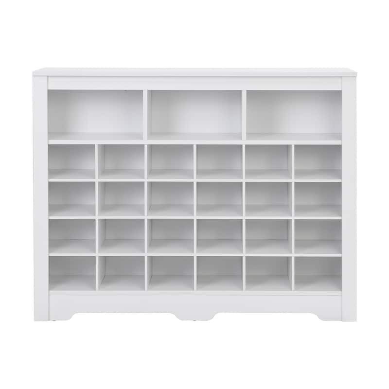 Modern Shoe Cabinet with Curved Base - N/A
