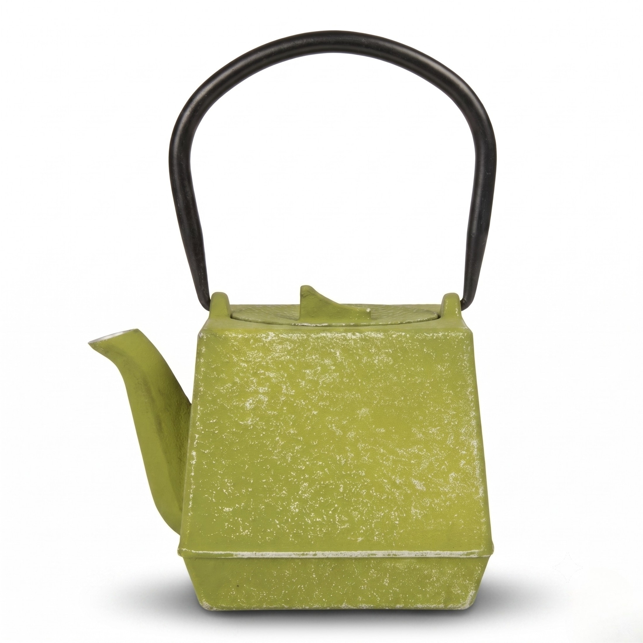 Creative Home 28 oz Green Cast Iron Teapot with Stainless Steel Infuser Basket