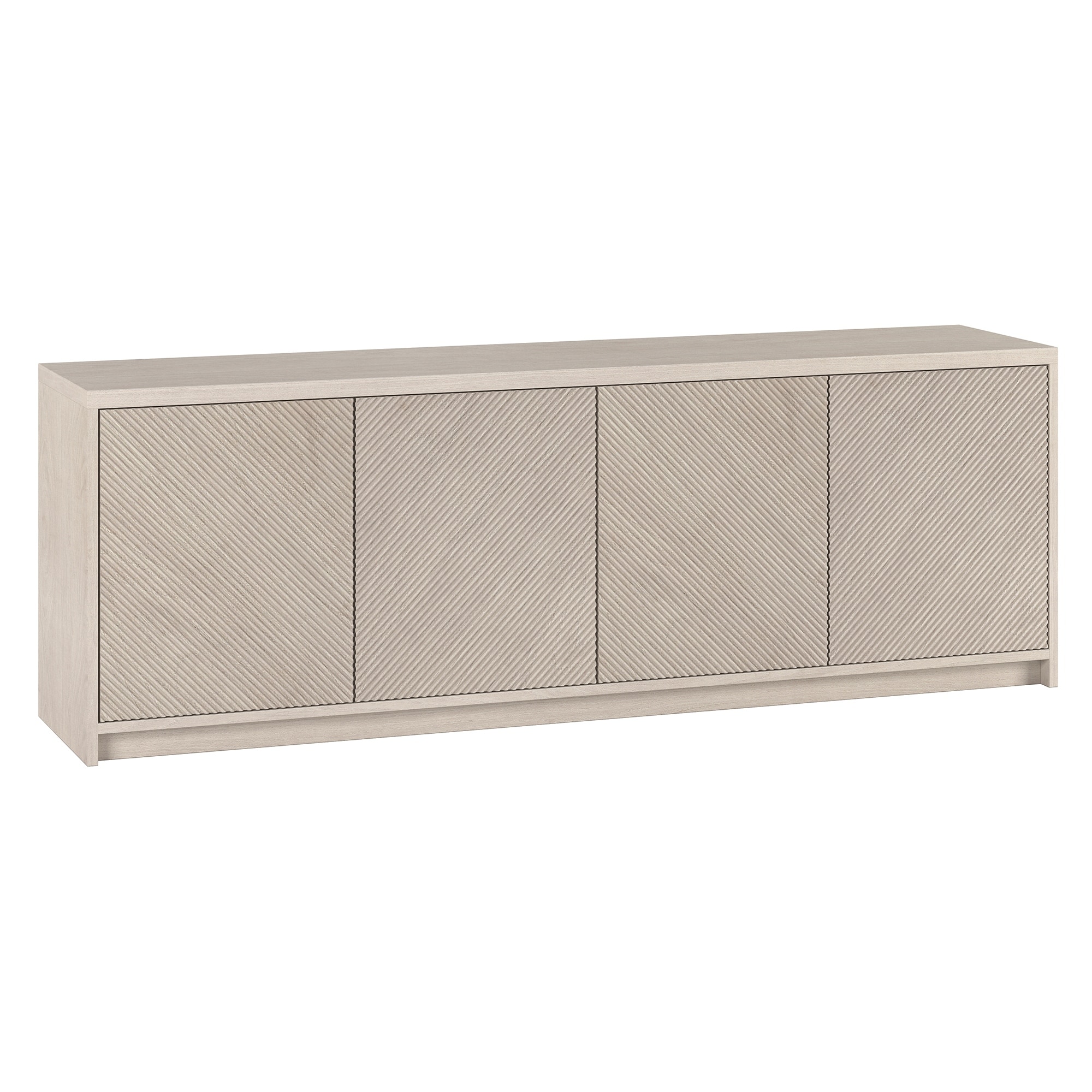 Renad Rectangular Fluted TV Stand for TV's up to 78" - 70" Wide