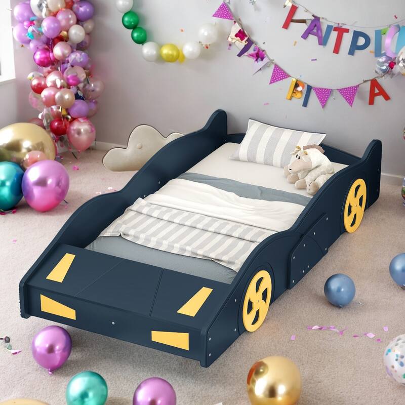 Wheels Shape Car Bed Twin Size Platform Bed Kids Bed Bed Bath