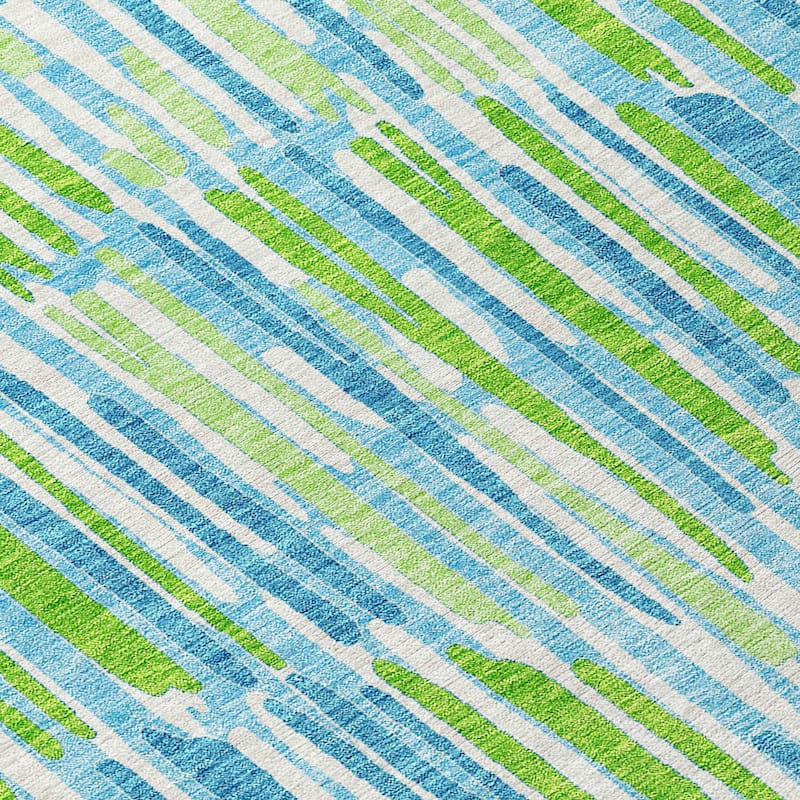 Machine Washable Indoor/ Outdoor Chantille Abstract Watercolor Rug