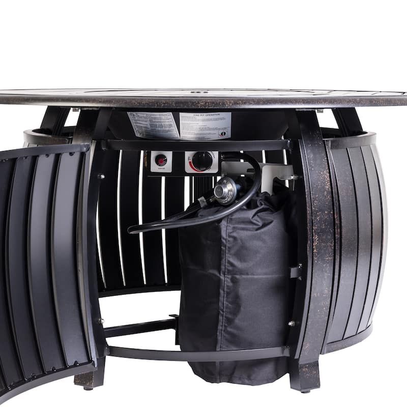 Grand Cooper Aluminum Round LPG Fire Pit - N/A
