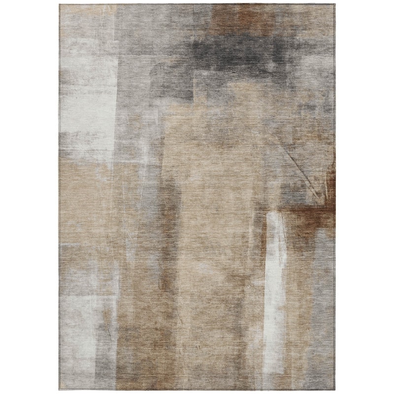 HomeRoots Abstract Transitional Rectangle Outdoor Rug