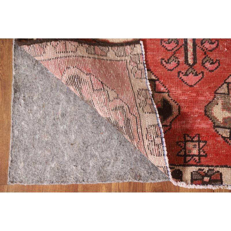 All-Over Geometric Bakhtiari Persian Antique Rug Handmade Wool Carpet - 4'6"x 8'9"