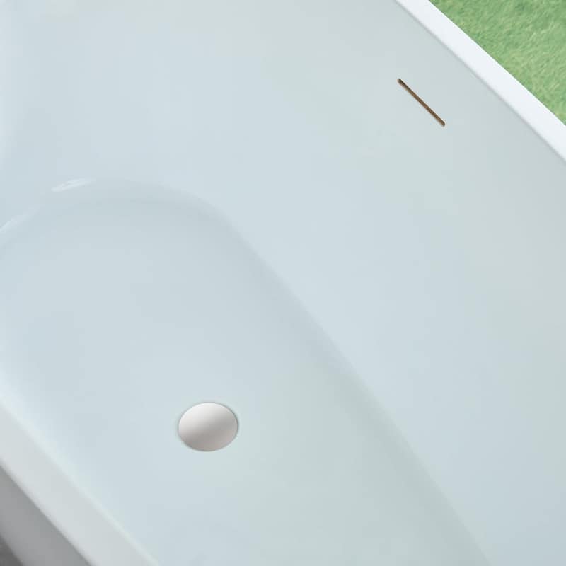 Vanity Art 59" Acrylic Freestanding Soaking Bathtub