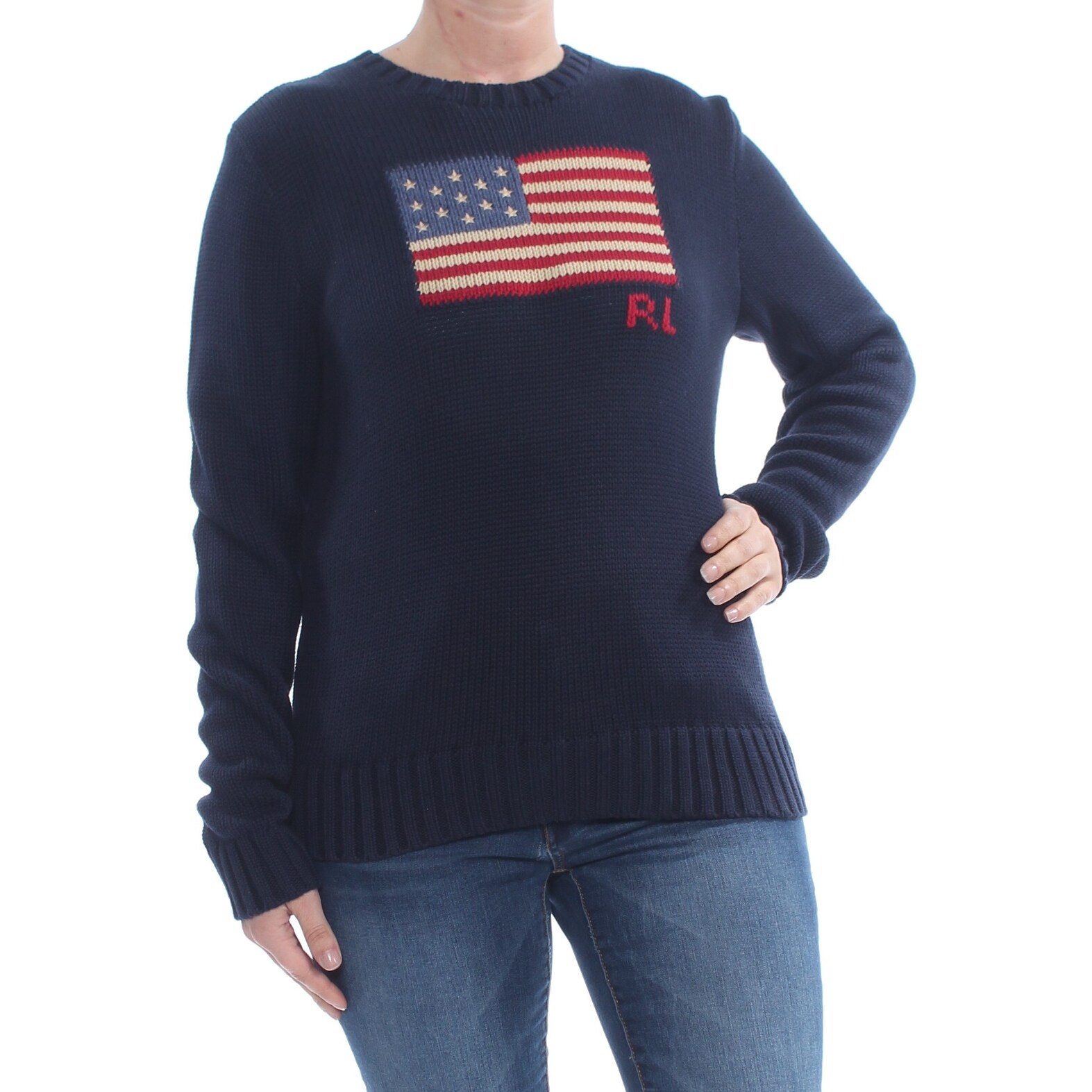 ralph lauren women's american flag sweater