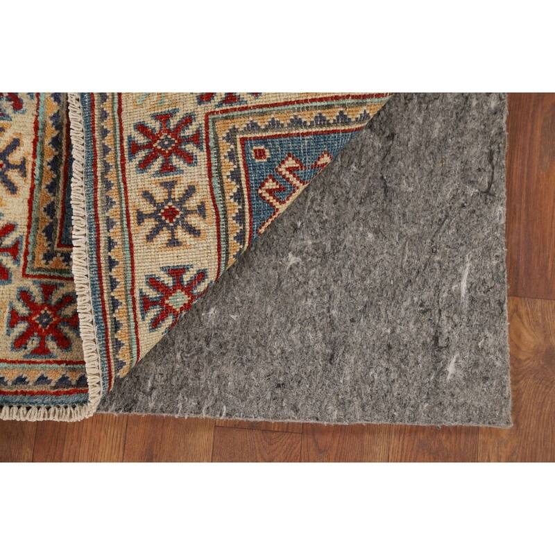 Blue Kazak Oriental Accent Rug Hand-Knotted Wool Carpet - 1'11" x 2'11"