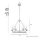 preview thumbnail 7 of 13, Hunter Hartland 6-Light Wagon Wheel Chandelier - Dining/Living Room, Kitchen Table, Entry - Farmhouse, Industrial, Transitional