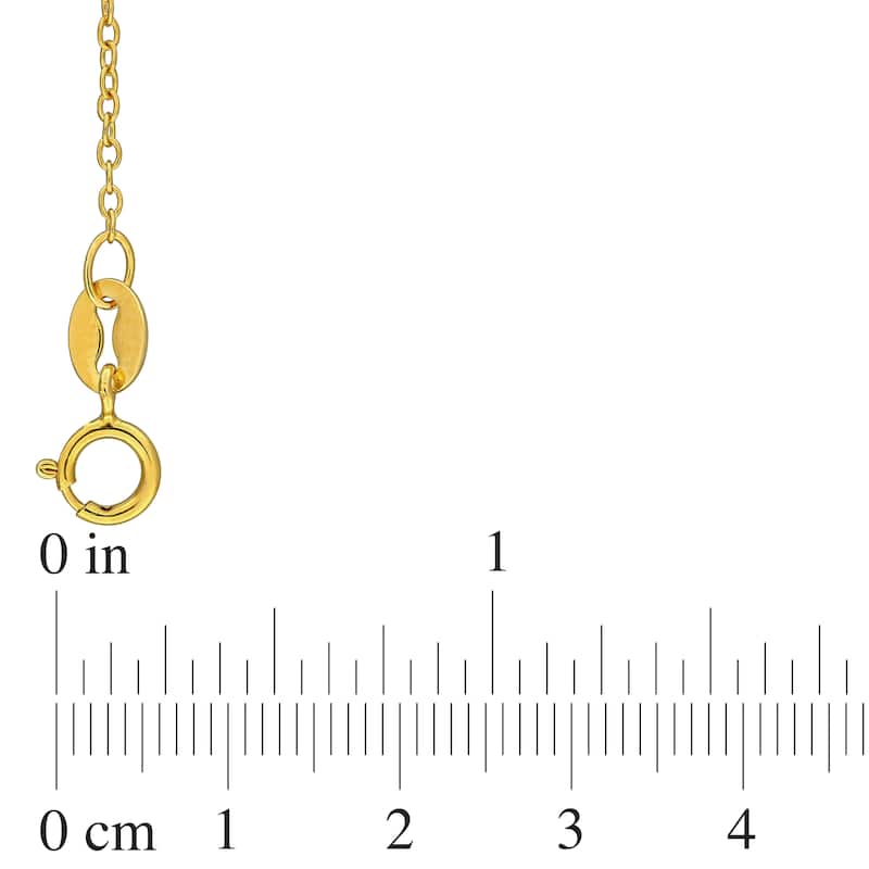 Miadora 1/5ct TGW Marquise-Cut Created White Sapphire Butterfly Necklace in Yellow Silver-17in