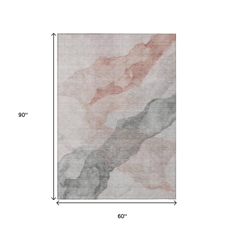 HomeRoots Abstract Transitional Rectangle Outdoor Rug