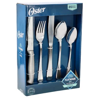 20 Piece Stainless Steel Flatware Set with Steak Knives