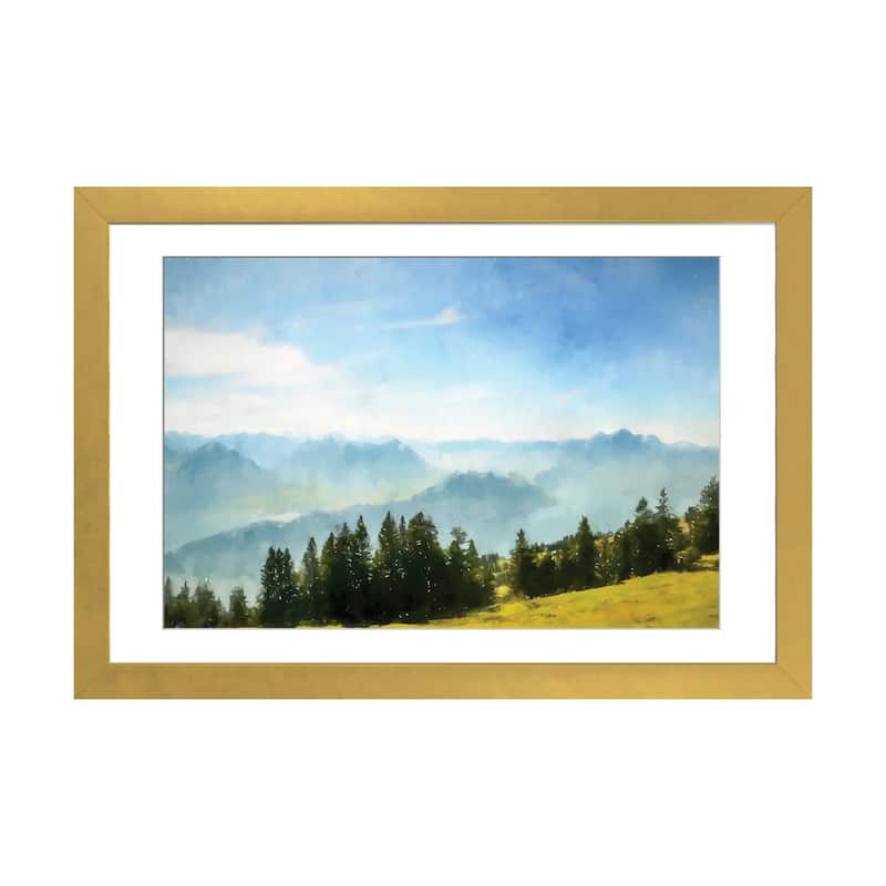 iCanvas "Blue Sky Vista" by Kim Curinga - Gold - 16x24x1