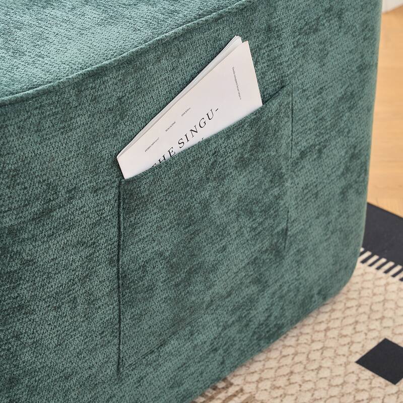 L Shaped Modular Sectional Sofa with Chaise Lounge, Chenille Upholstered Cloud Couch, Full Compressed Corner 4 Seat Sofa