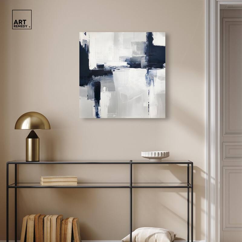 Porcelain Blue on White II Canvas by Art Remedy, Gallery Wrapped