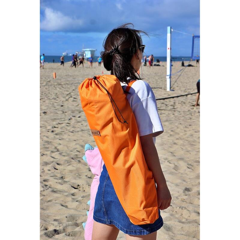 Portable Low Beach Chair with Cup Holder and Carry Bag, Sling Folding Sand Chair for Adults and Kids
