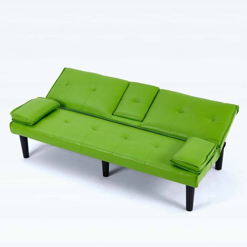 Sofa Bed with Foldable Design and Cup Holder,Ideal for Versatile Living Spaces