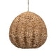 preview thumbnail 1 of 3, Uttermost 21611 Kauri 5 Light 30" Wide Wood Pendant Antique Brass