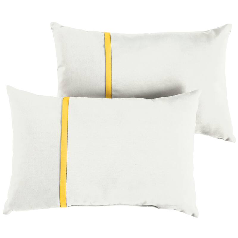 Sorra Home Sunbrella Outdoor Single Petite Flange Pillow Set of 2