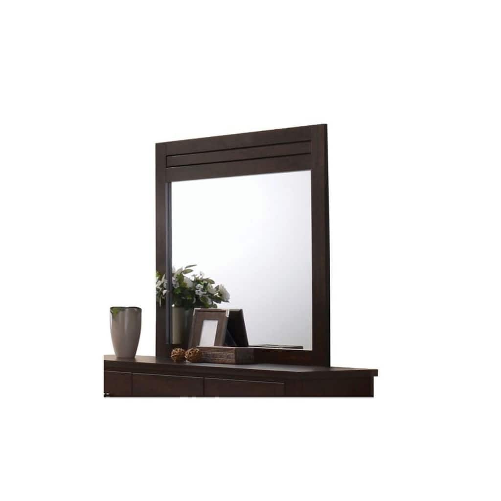HomeRoots 37" Painted Rectangle Dresser Mirror Wall Mounted With Frame - 23.75