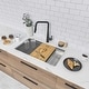preview thumbnail 1 of 63, Undermount 33" Workstation Single-Bowl Stainless Steel Kitchen Sink Graphite Black