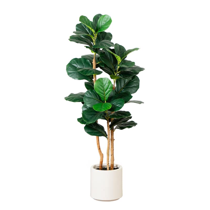 Fiddle Leaf Artificial Potted Tree - 4'