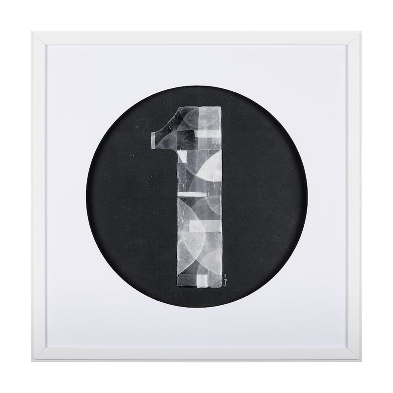 Numbers I Framed Art Print