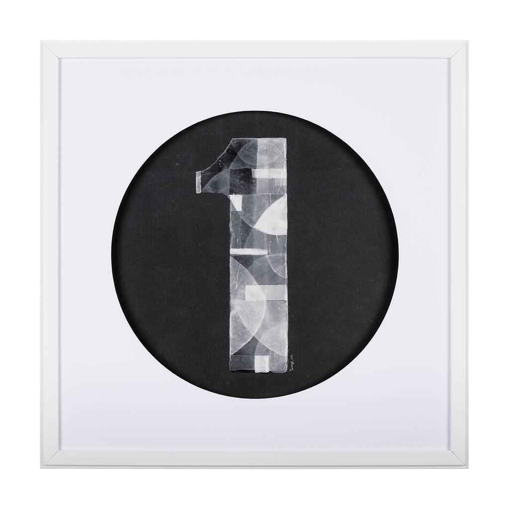 Numbers I Framed Art Print