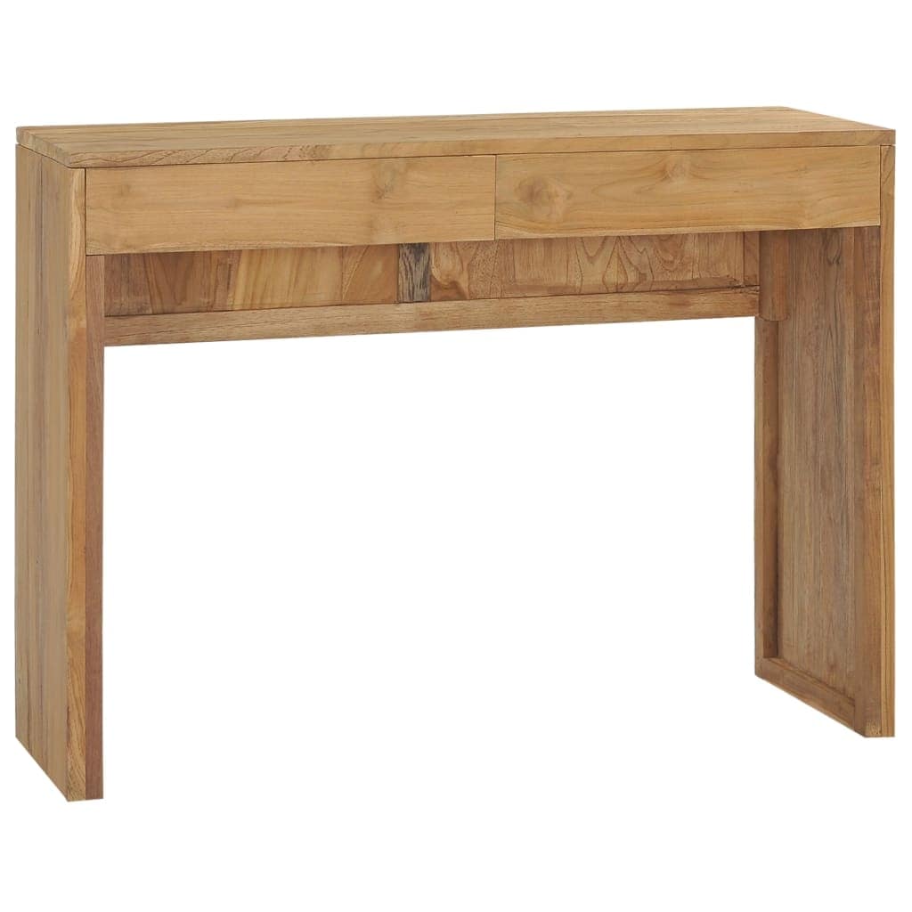 en.casa Modern console table 2 drawer wood look MDF steel legs /80x40x45 cm white en.casa Modern console table 2 drawer wood look MDF steel legs /80x40x45 cm white