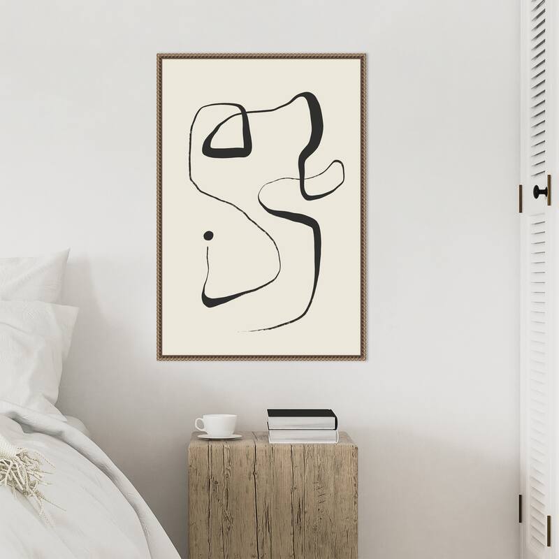 The Point by Treechild Framed Canvas Wall Art Print 23 x 33 in. - Sylvie Beaded Bronze