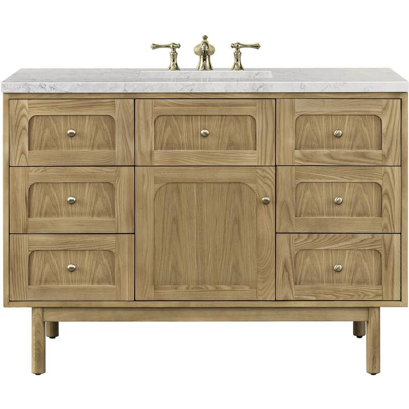 James Martin Vanities 545-V48-FEJP Laurent 48" Wall Mounted or Free - Light Natural Oak - Oak Finish