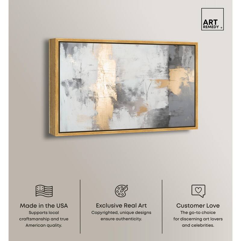 Gilded Gray III Canvas by Art Remedy