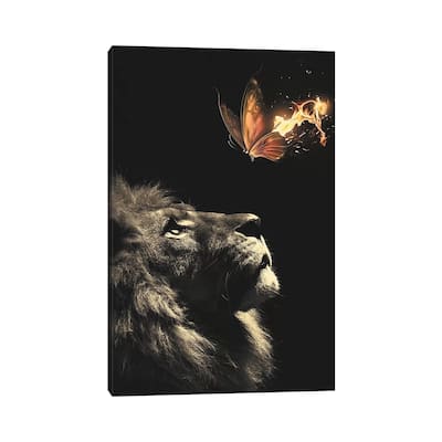 iCanvas "Lion Butterfly" by Zenja Gammer Canvas Print